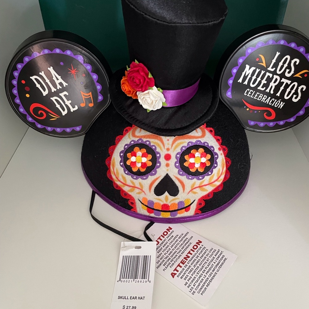 Disney Parks mouse ears hat Dia de los Muestos celebration coco movie